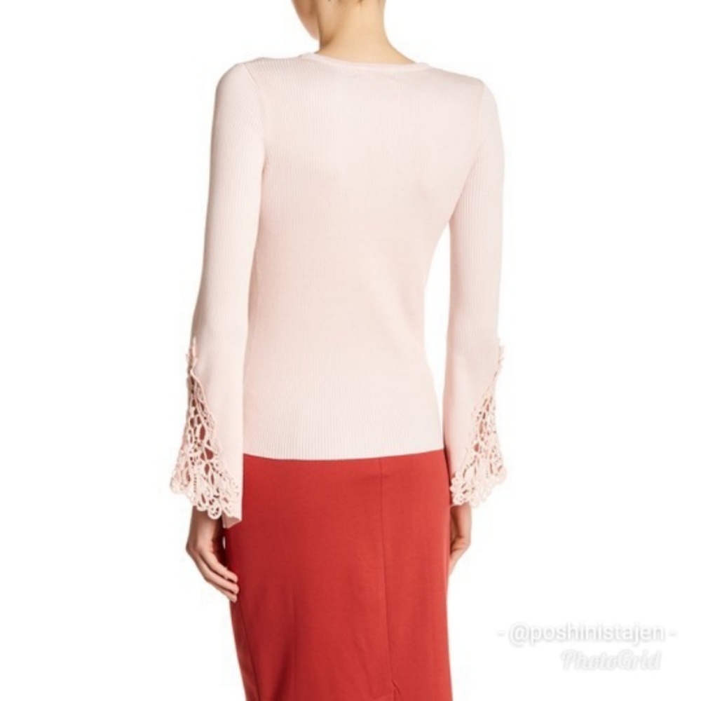 🆕 NWT Catherine Malandrino Crochet Bell Sleeve - Picture 4 of 4